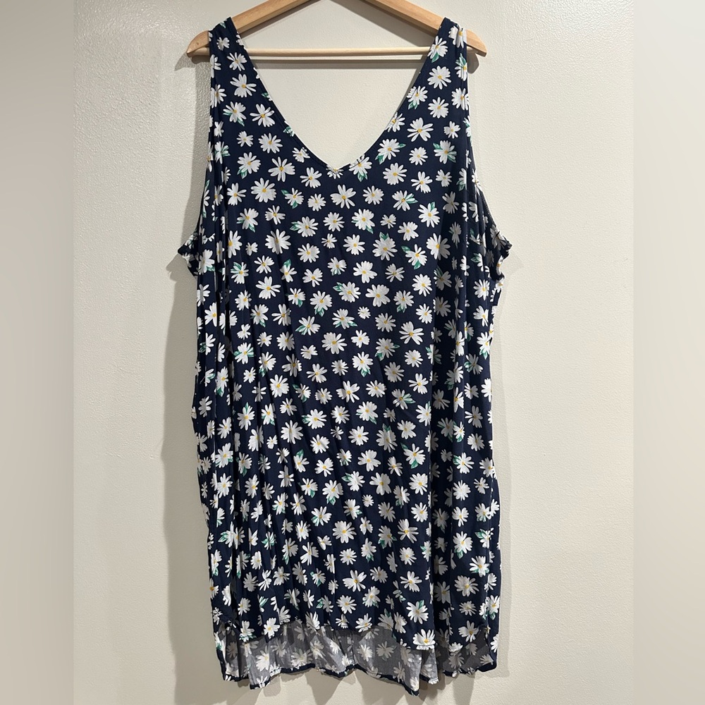 Old Navy Navy Blue Floral Mini Dress